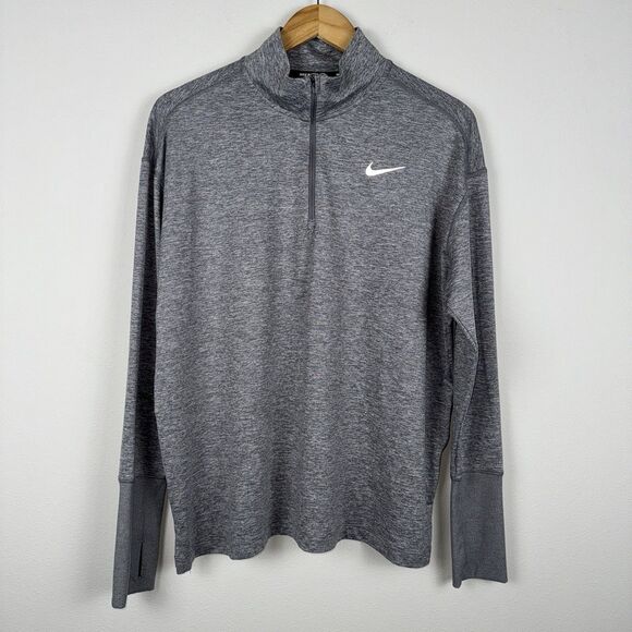 Nike Dri-FIT Running Quarter Zip Athletic Top Grey Size XL AA4631-036 Pullover - Picture 9 of 10